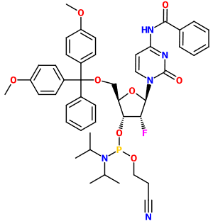 (image for) MC082402 N4-Benzoyl-2'-deoxy-5'-O-DMT-2'-fluoro-cytidine phosphoramidite